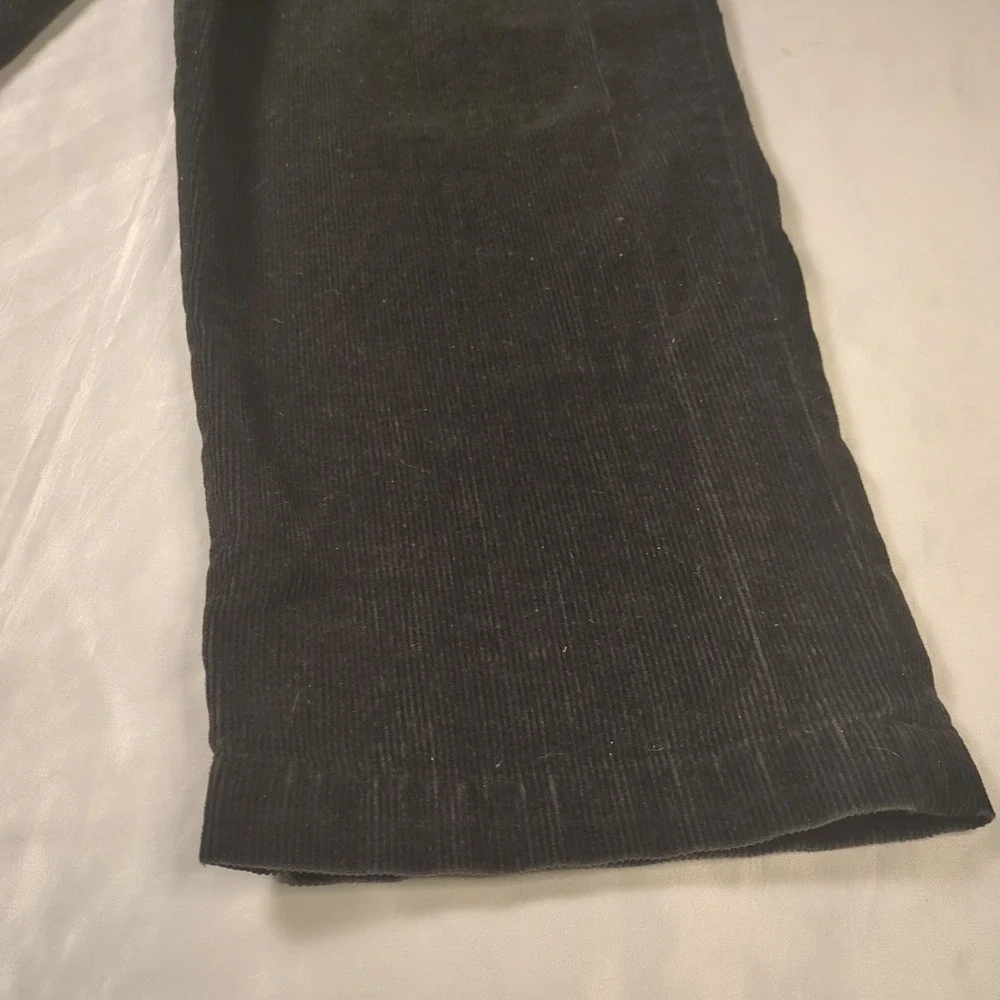 Vintage Eddie Bauer Black Corduroy‎ Pants Size 36x30 Mens Relaxed Fit Nano-care